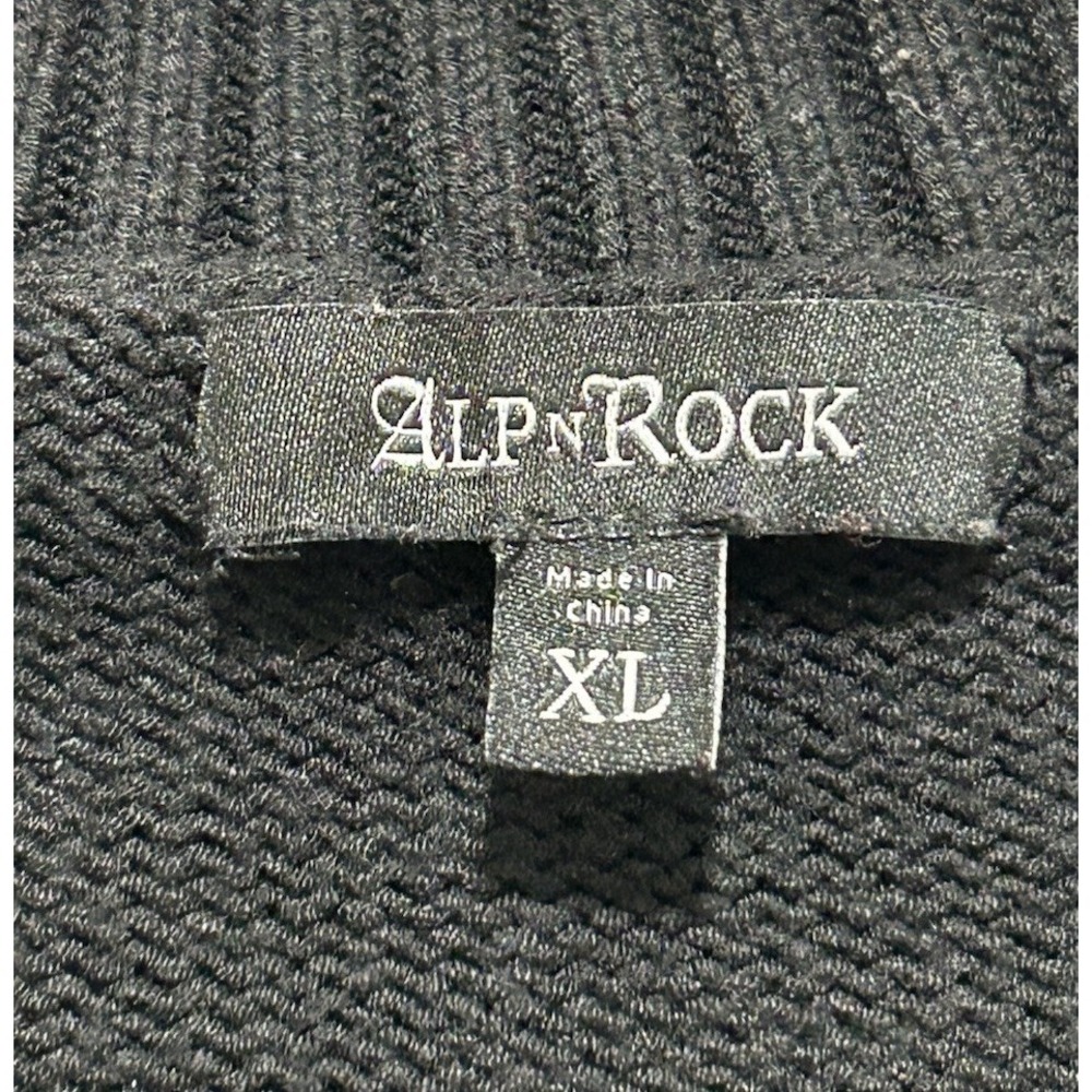 Alp N Rock Apres Ski Sweater Women's XL Black Script Logo Winter Lux - Picture 4 of 9